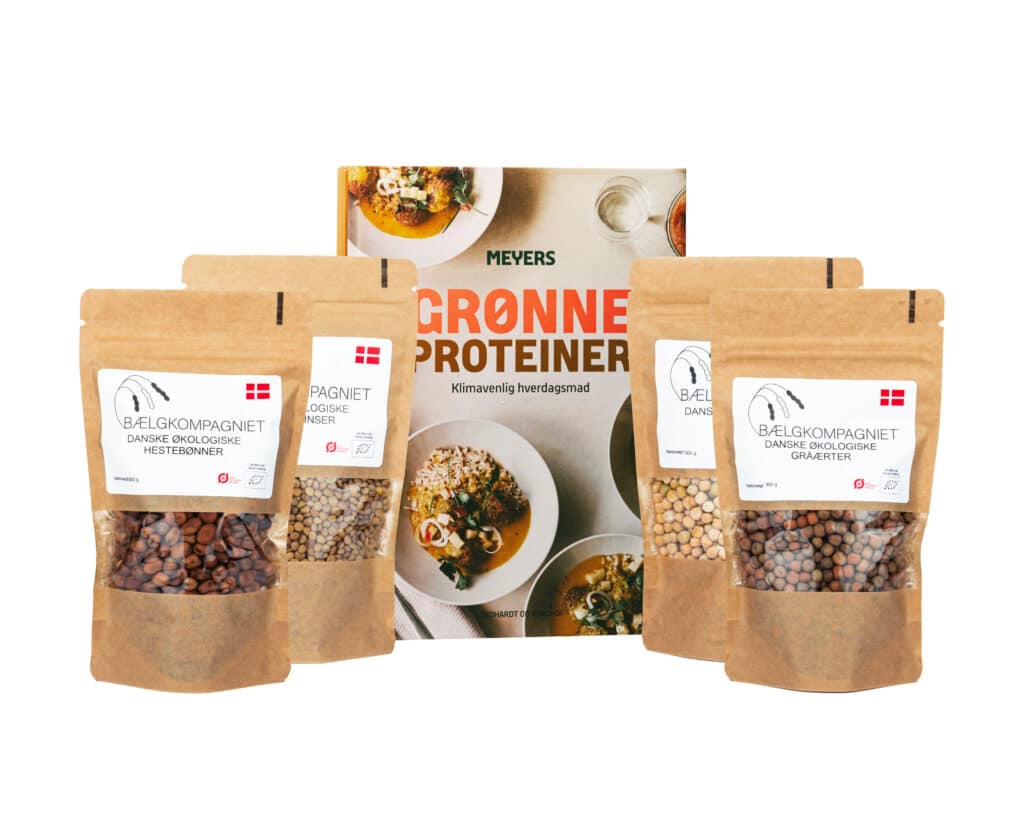Meyers Grønne Proteiner med danske økologiske bælgfrugter fra bælgkompagniet